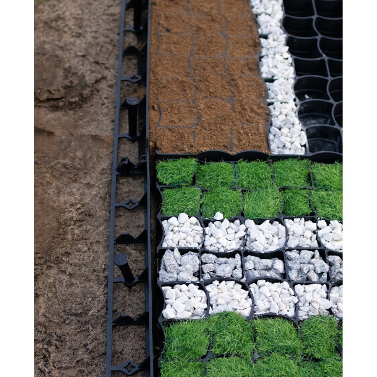 OBRZEŻE OGRODOWE TRAWNIKOWE 50M 45MM + 150 KOTEW